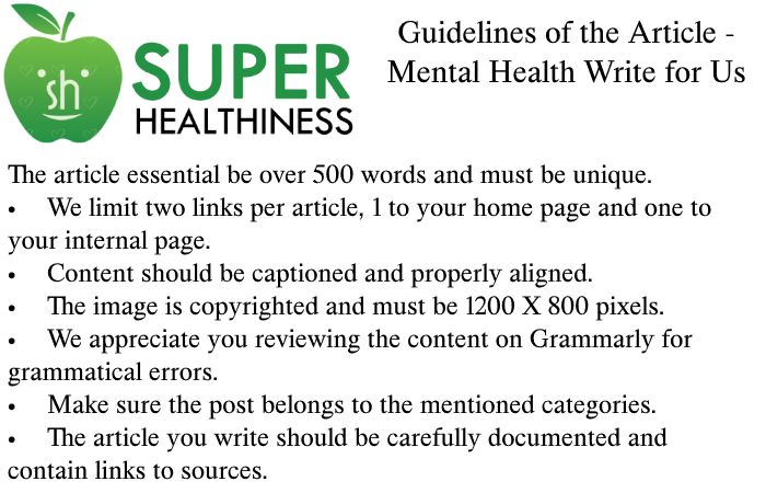 Mental Health Write for Us Guidelines